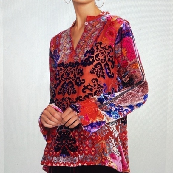 Johnny Was Syriah Burnout Enta Blouse NWT - Picture 10 of 11